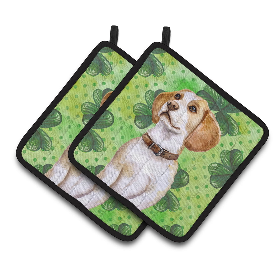 Beagle St.Patricks Pair of Pot Holders
