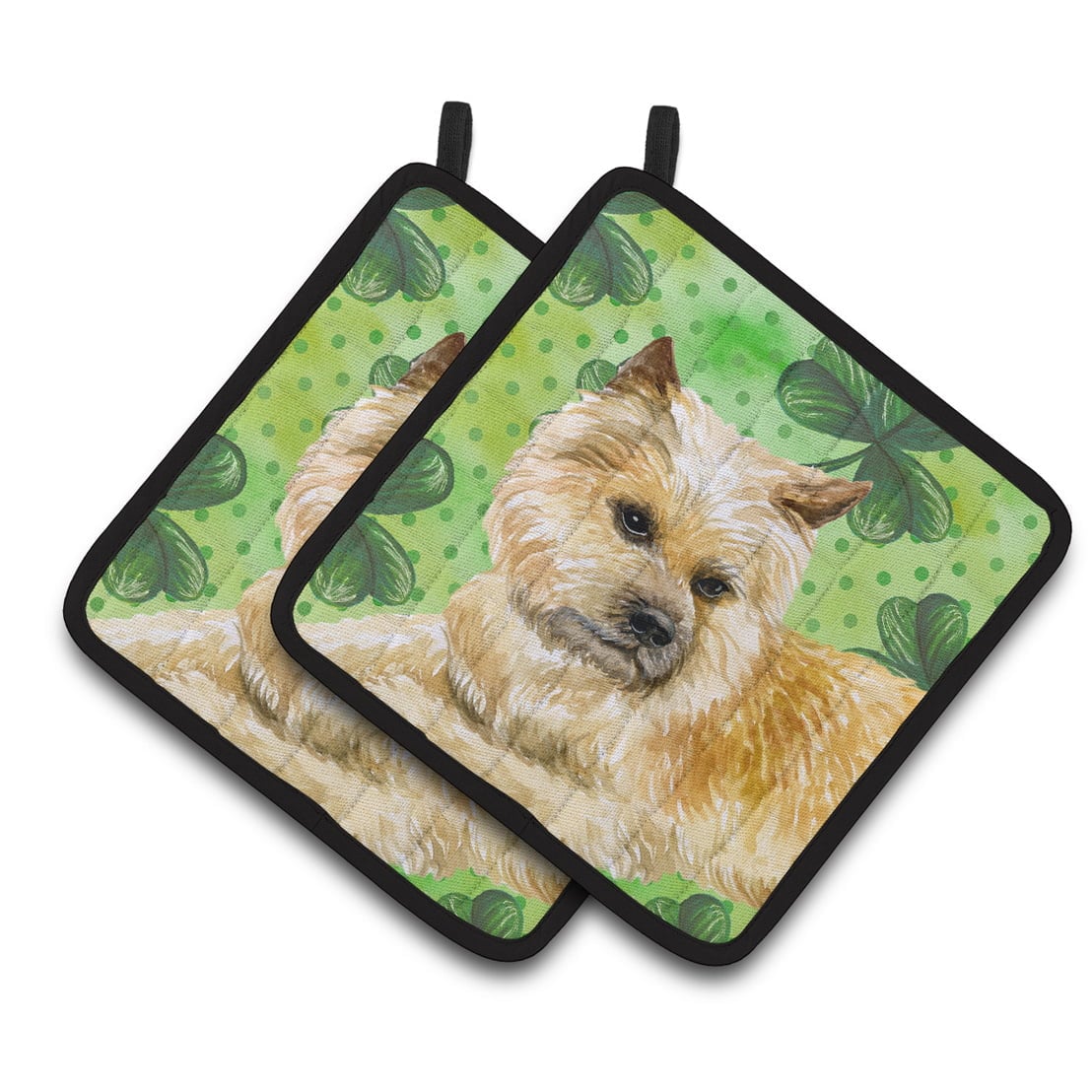 Cairn Terrier St.Patricks Pair of Pot Holders