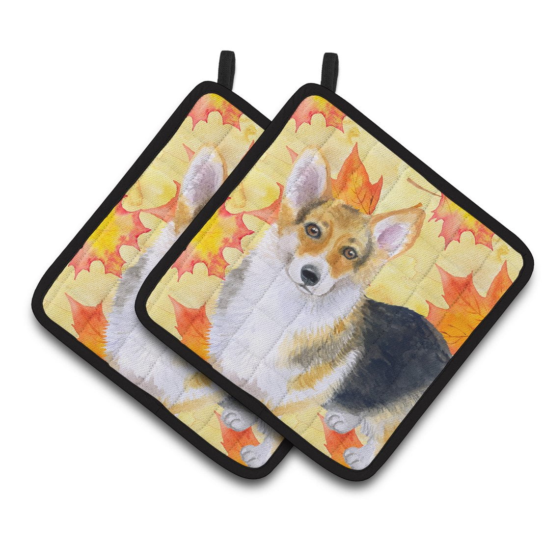 Pembroke Corgi Fall Pair of Pot Holders
