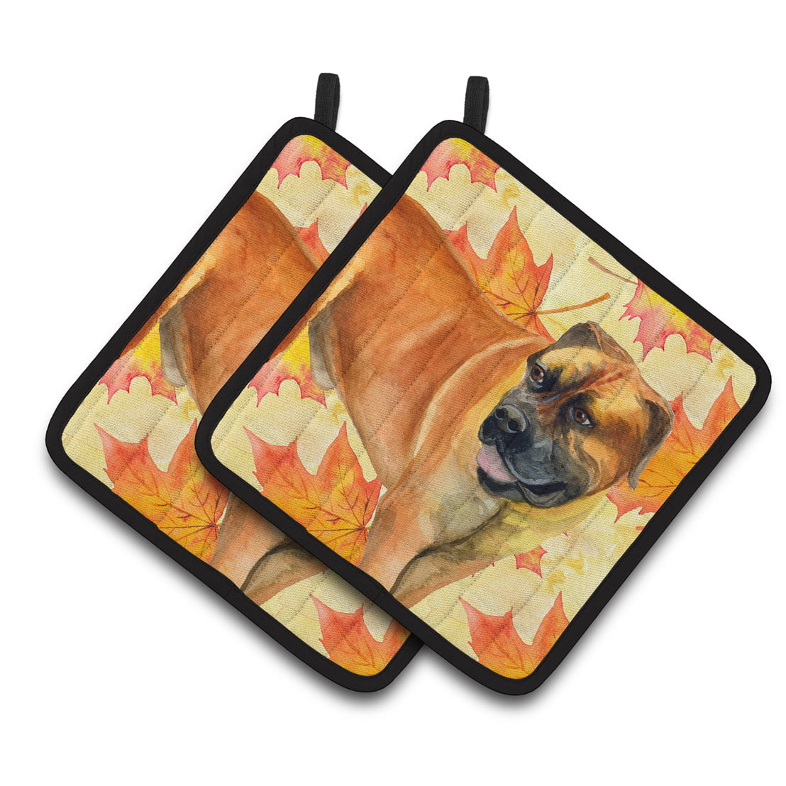 Boerboel Mastiff Fall Pair of Pot Holders