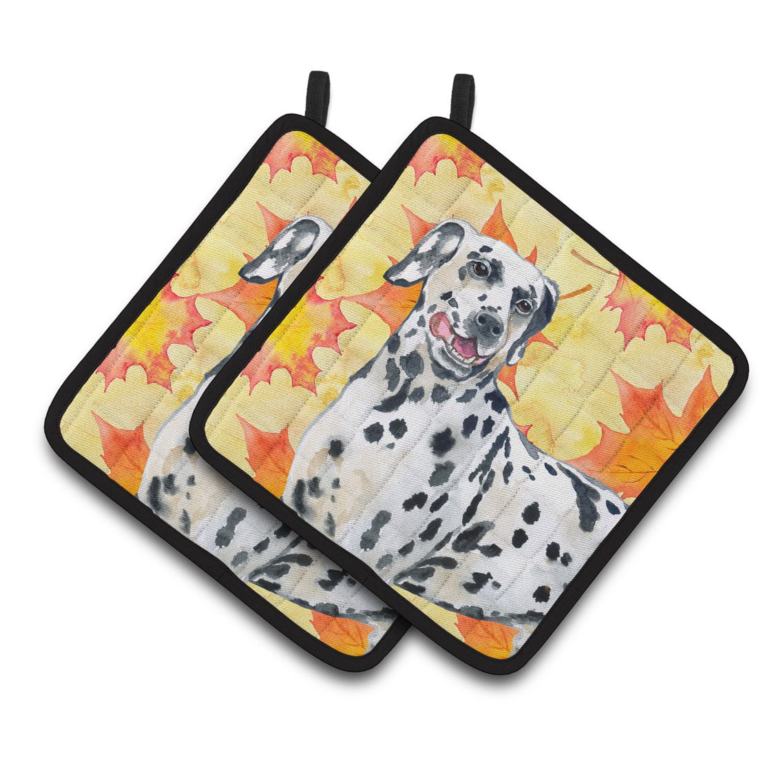 Dalmatian Fall Pair of Pot Holders