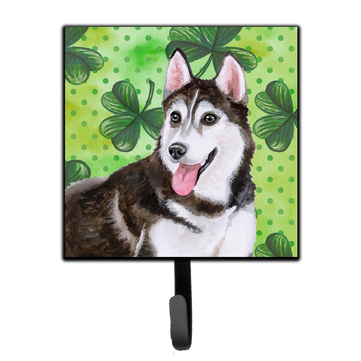 Siberian Husky No. 2 St Patricks Leash or Key Holder