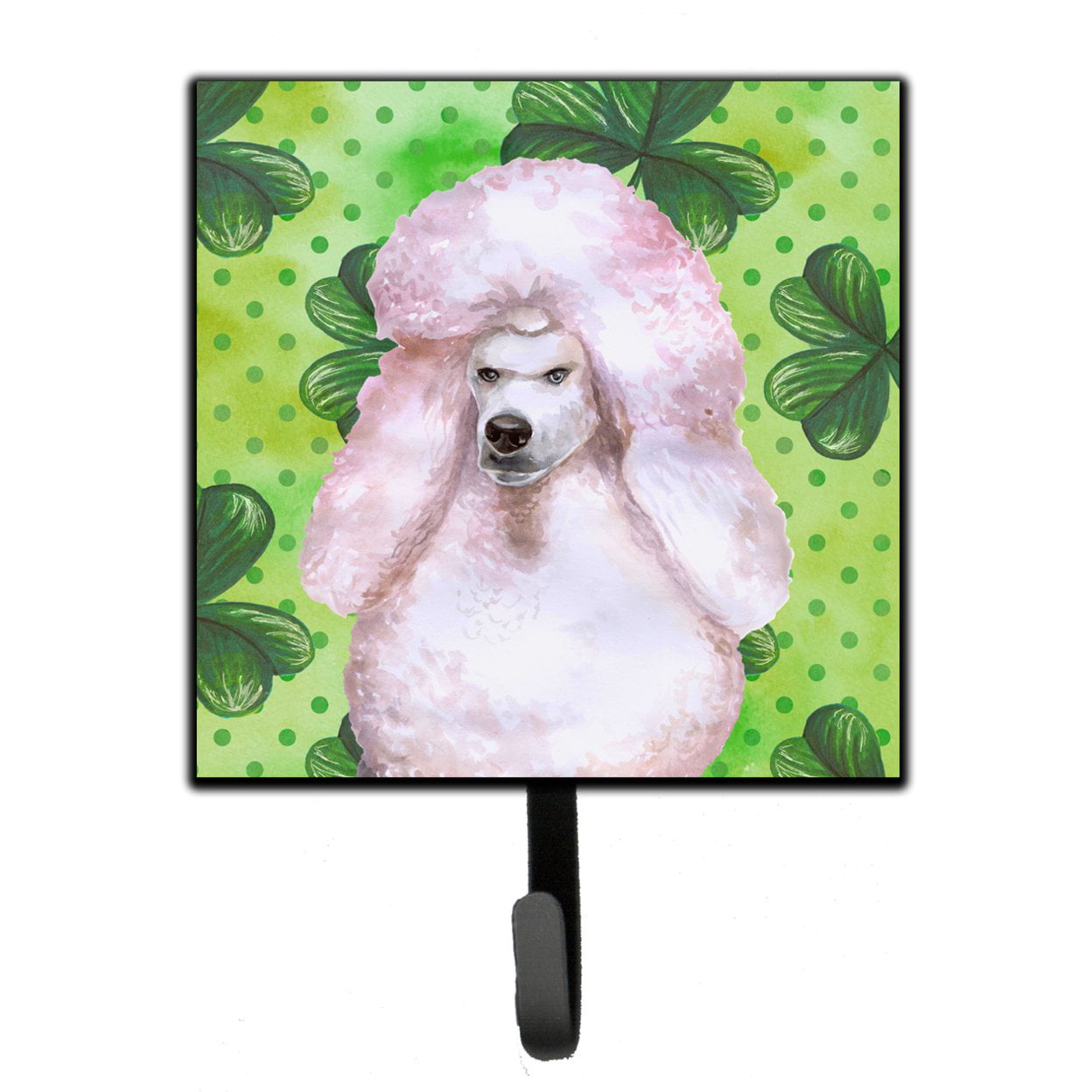 Picture of Carolines Treasures BB9891SH4 White Standard Poodle St Patricks Leash or Key Holder