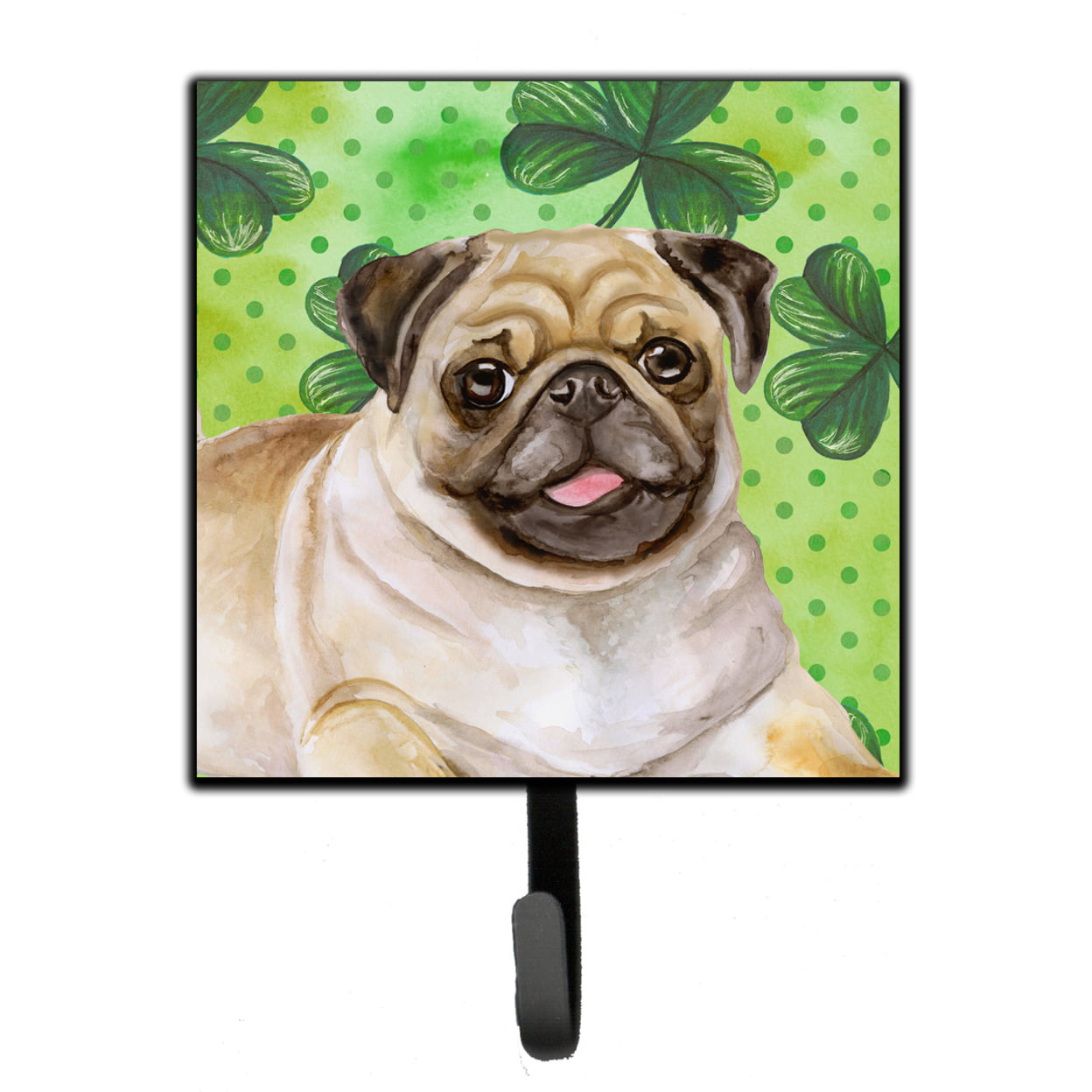 Fawn Pug St Patricks Leash or Key Holder