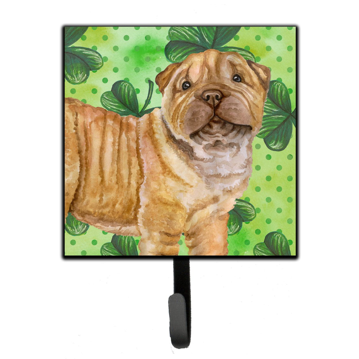 Picture of Carolines Treasures BB9893SH4 Shar Pei Puppy St Patricks Leash or Key Holder
