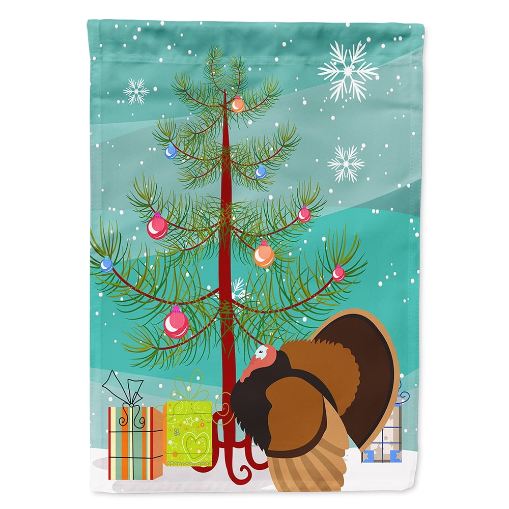 Bronze Turkey Christmas Flag Canvas - House Size