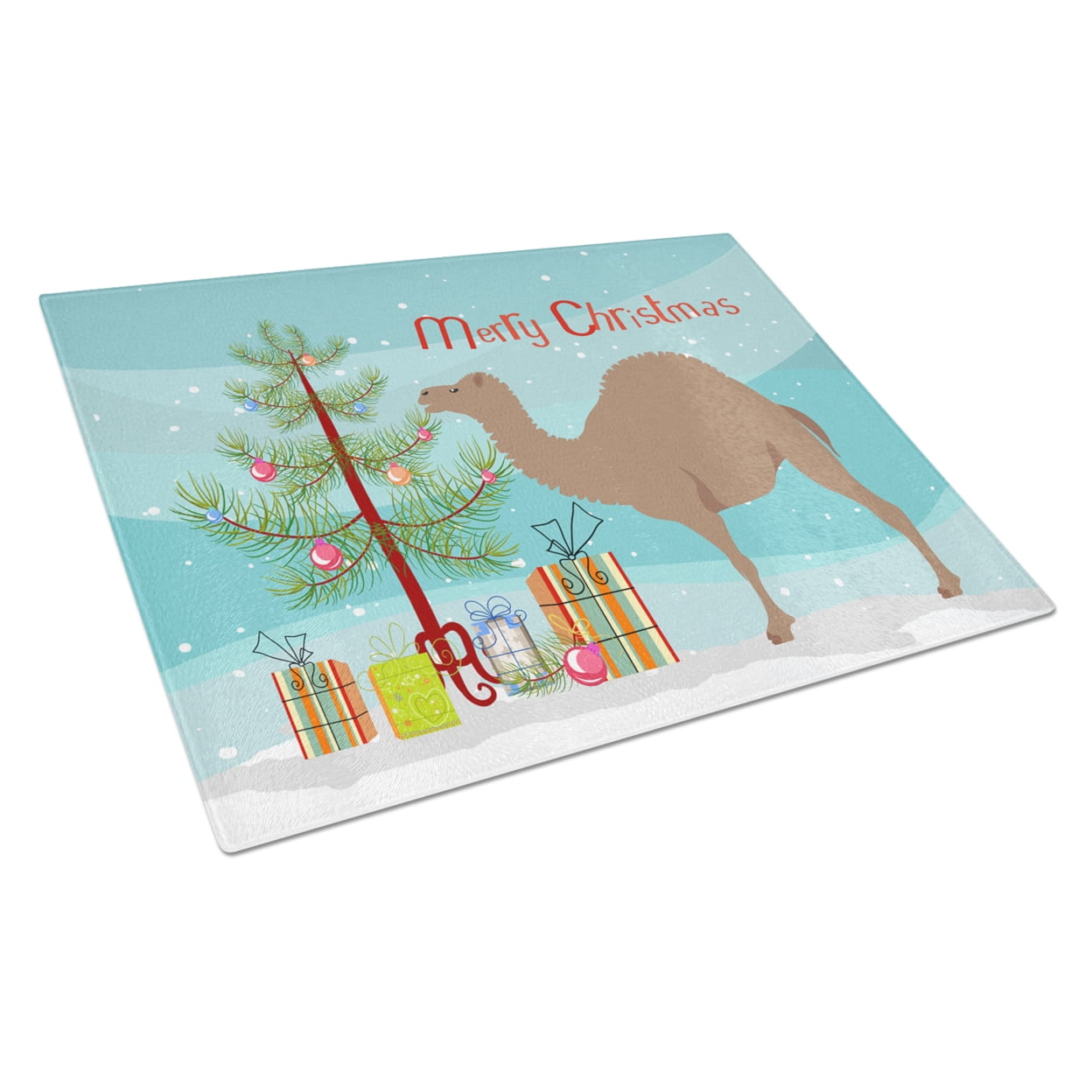 F1 Hybrid Camel Christmas Glass Cutting Board - Large