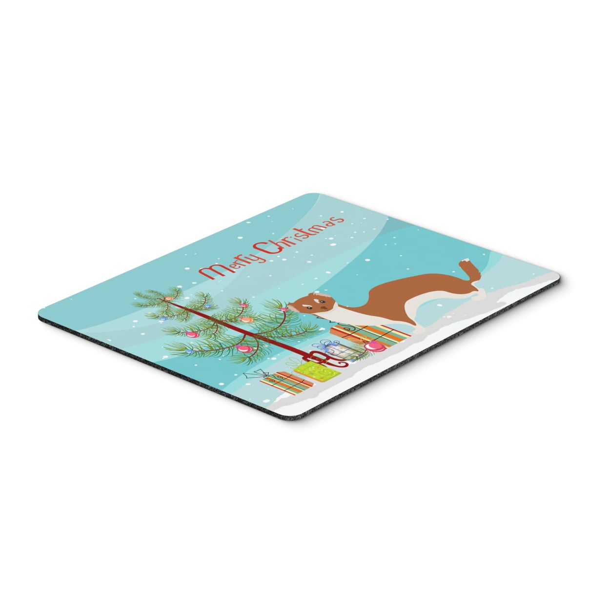 Weasel Christmas Mouse Pad - Hot Pad or Trivet