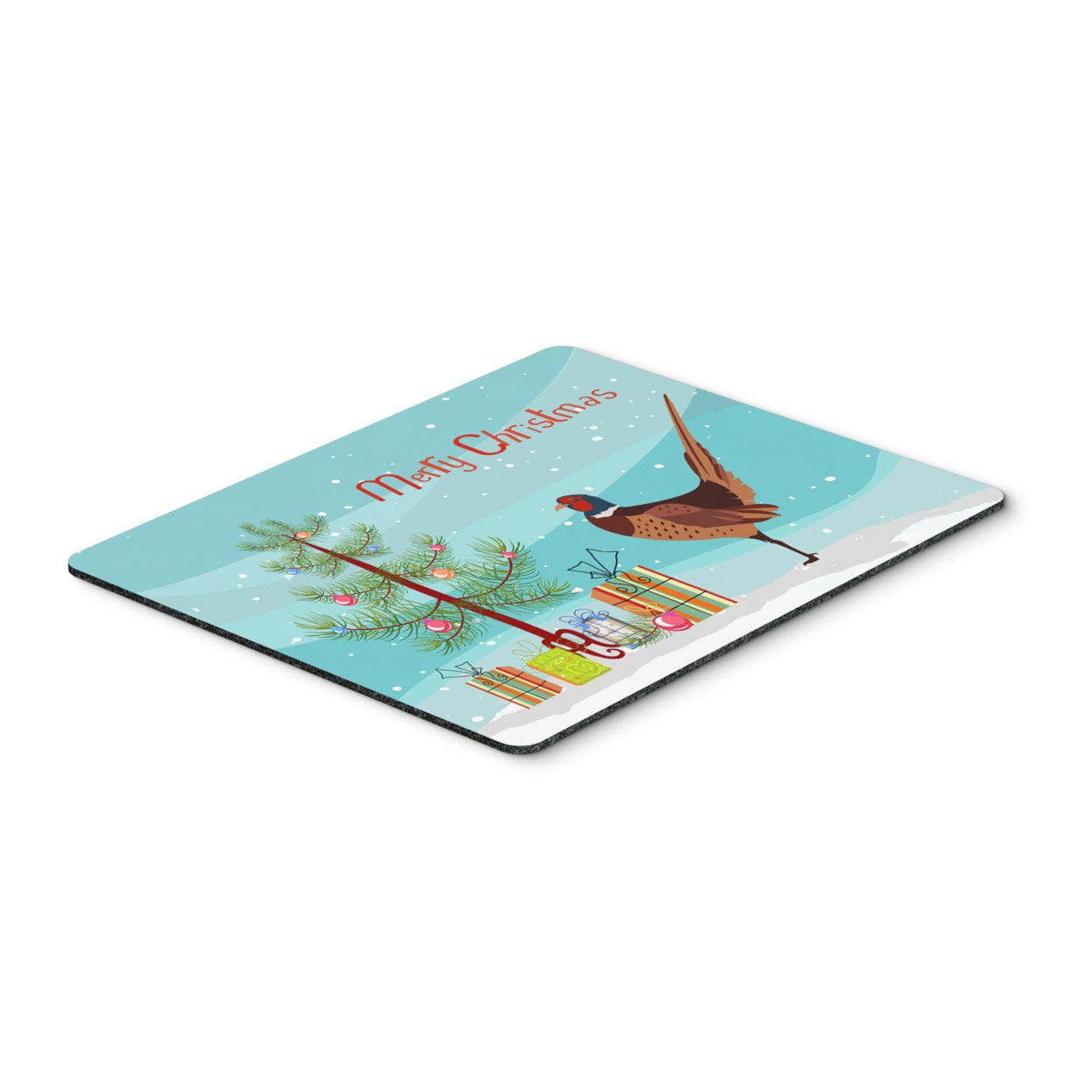 Ring-necked Common Pheasant Christmas Mouse Pad - Hot Pad or Trivet