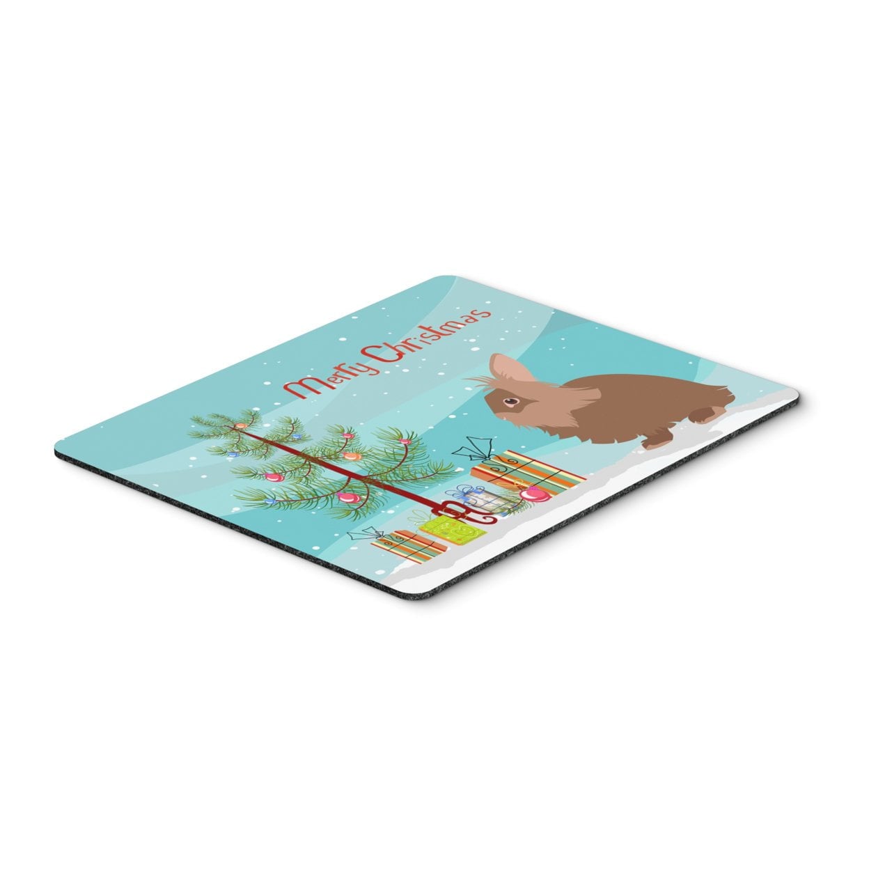 Lionhead Rabbit Christmas Mouse Pad - Hot Pad or Trivet