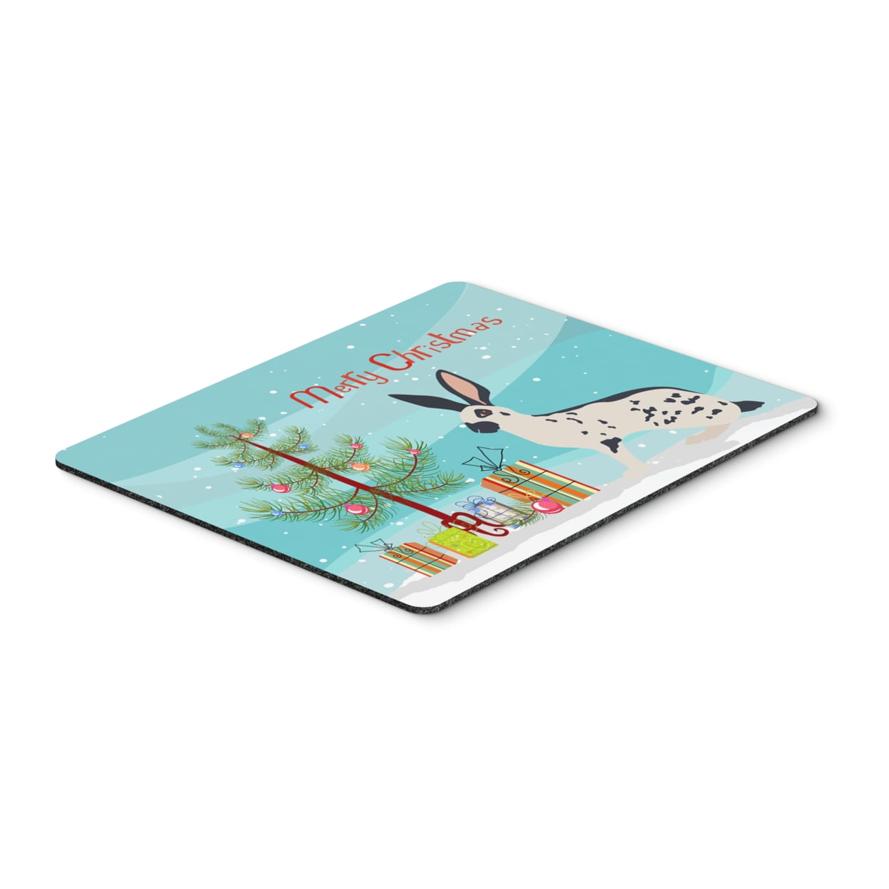 English Spot Rabbit Christmas Mouse Pad - Hot Pad or Trivet