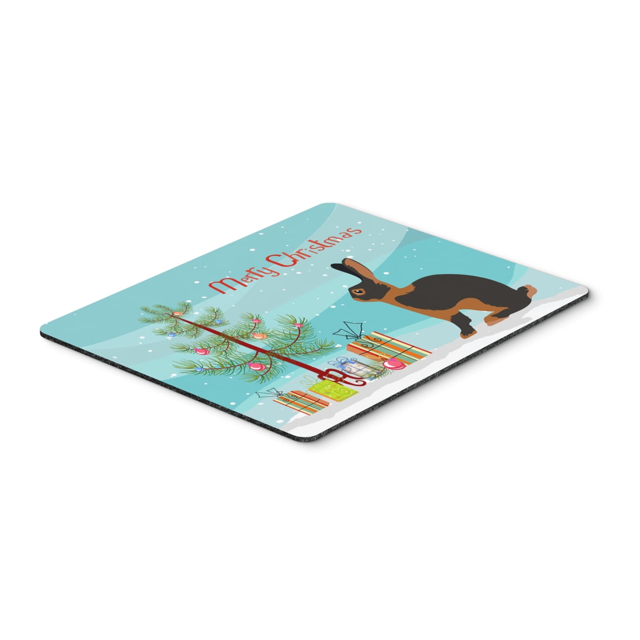 BB9330MP Tan Rabbit Christmas Mouse Pad, Hot Pad or Trivet
