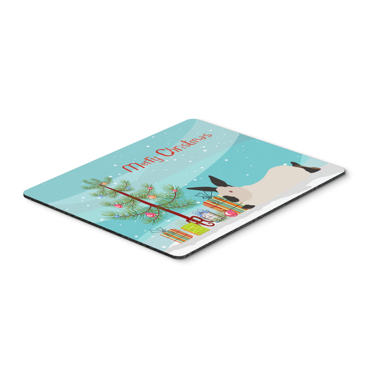 BB9334MP California White Rabbit Christmas Mouse Pad, Hot Pad or Trivet