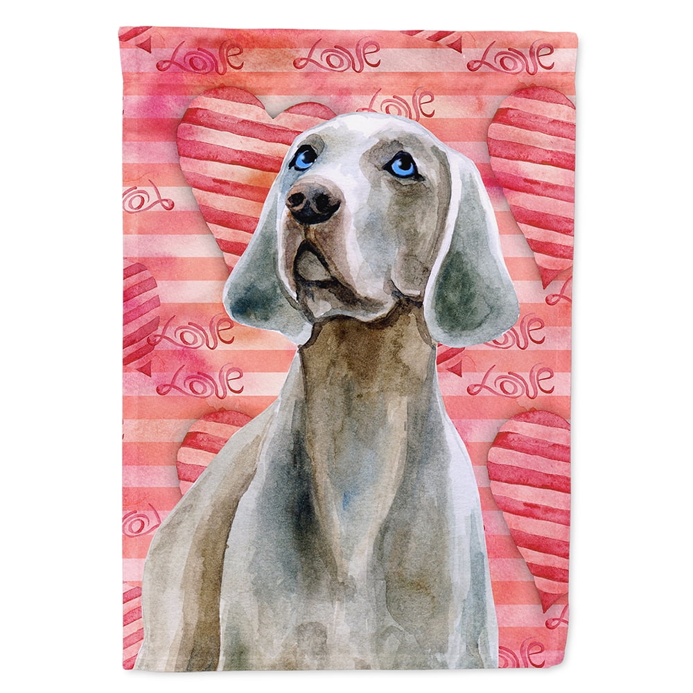 Weimaraner Love Flag Canvas - House Size