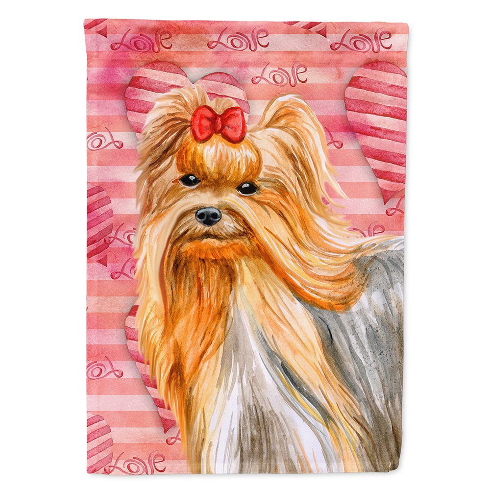 Yorkshire Terrier Love Flag Canvas - House Size