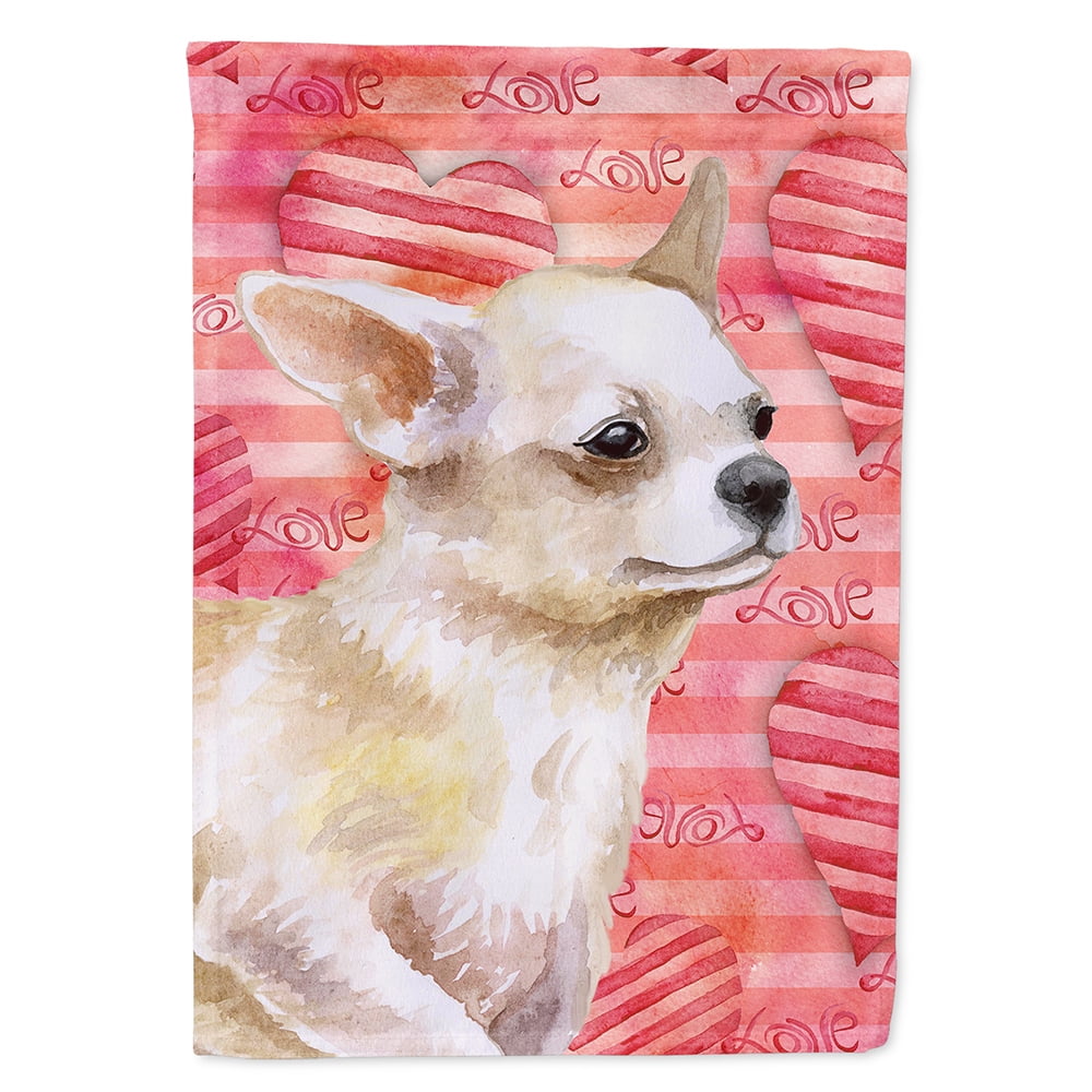 Chihuahua Leg up Love Flag Canvas - House Size