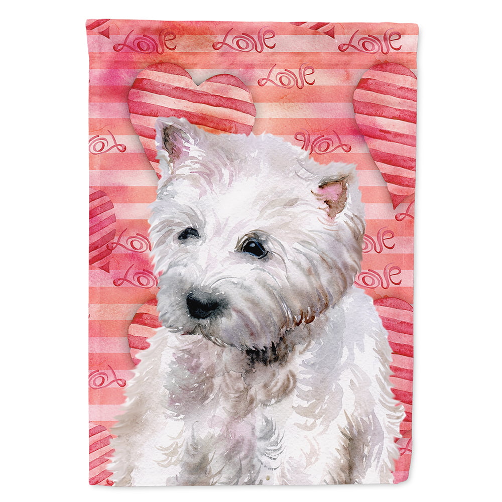 Westie Love Flag Canvas - House Size