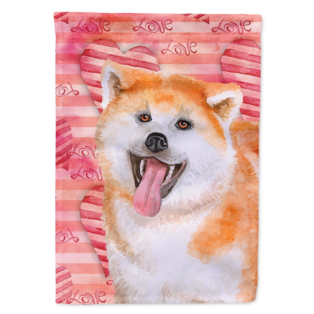 Akita Love Flag Canvas - House Size