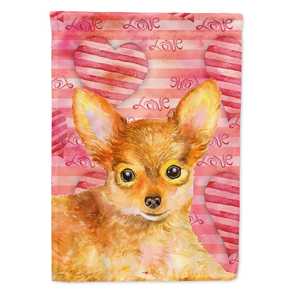 Toy Terrier Love Flag Canvas - House Size