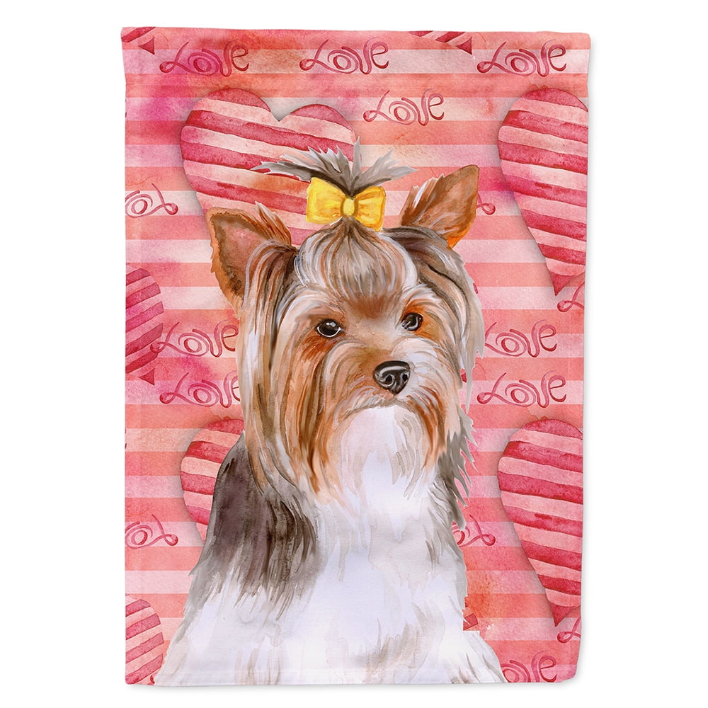 Yorkshire Terrier No. 2 Love Flag Canvas - House Size