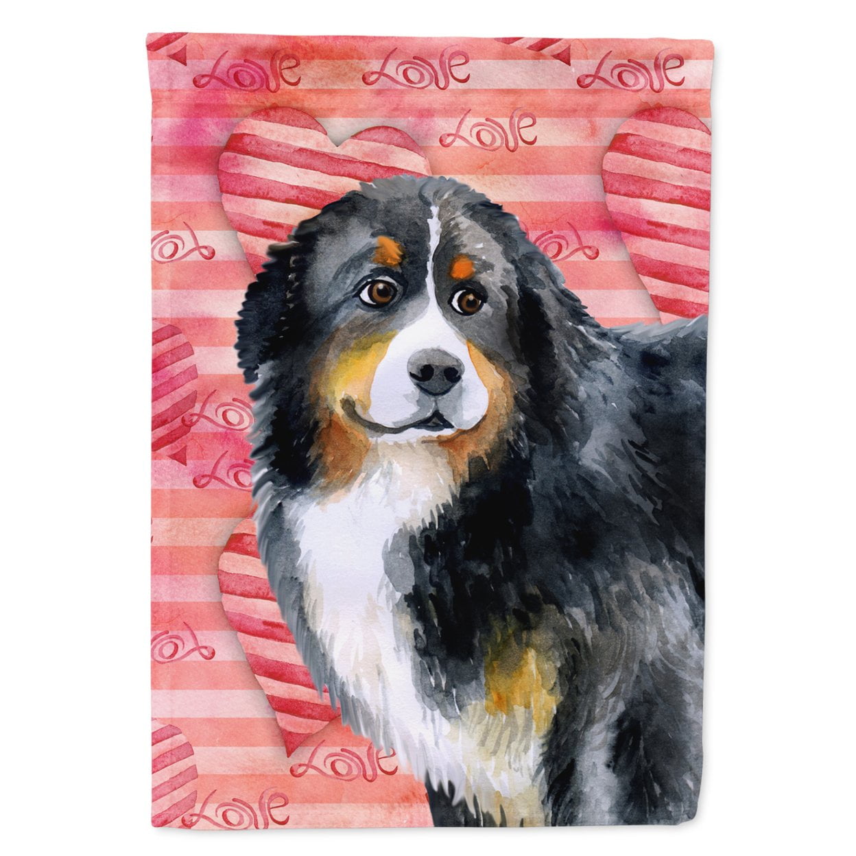 Bernese Mountain Dog Love Flag - Garden Size