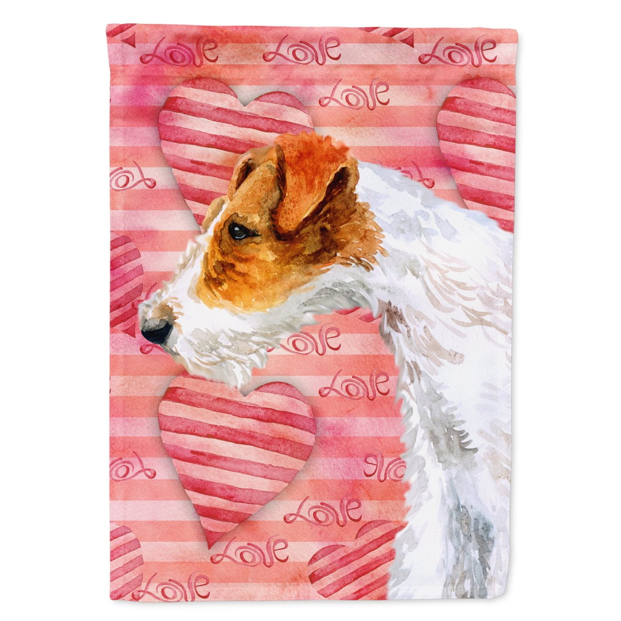 Fox Terrier Love Flag - Garden Size