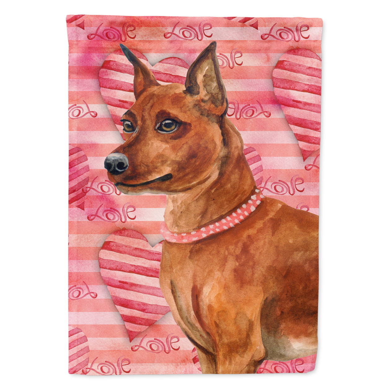 Miniature Pinscher Love Flag - Garden Size