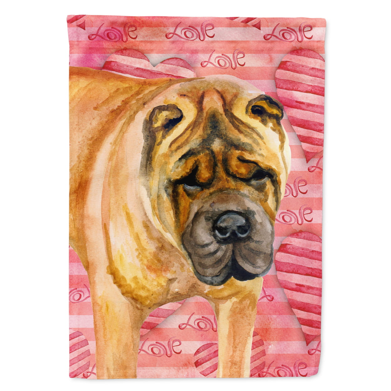 Shar Pei Love Flag - Garden Size