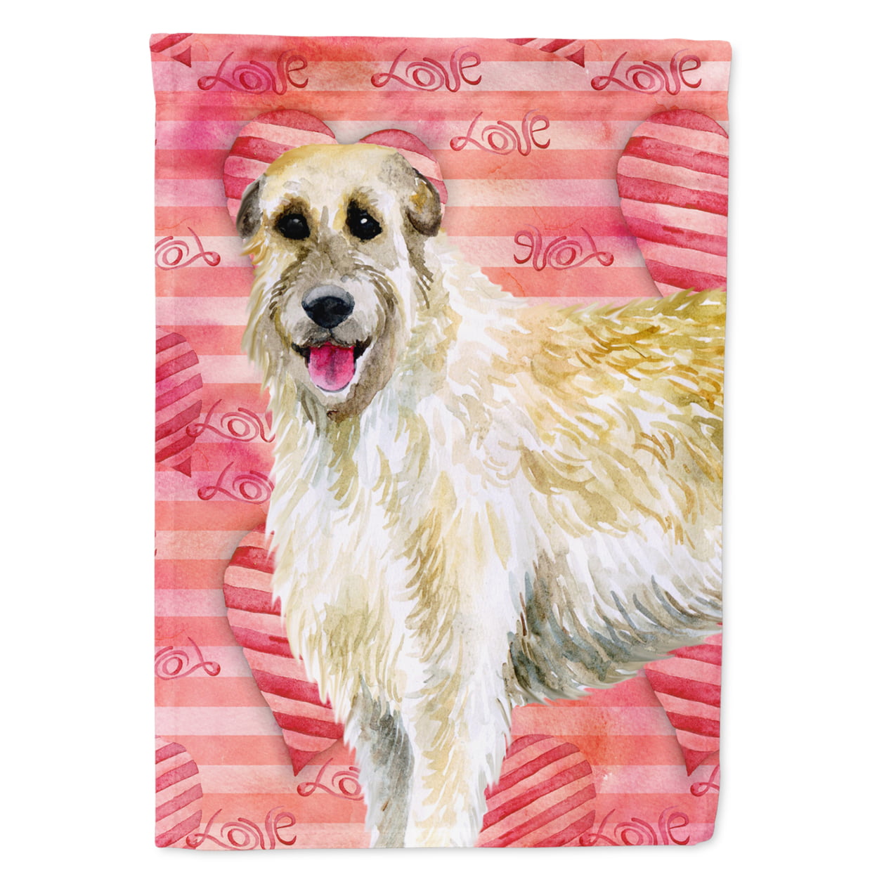 Irish Wolfhound Love Flag - Garden Size