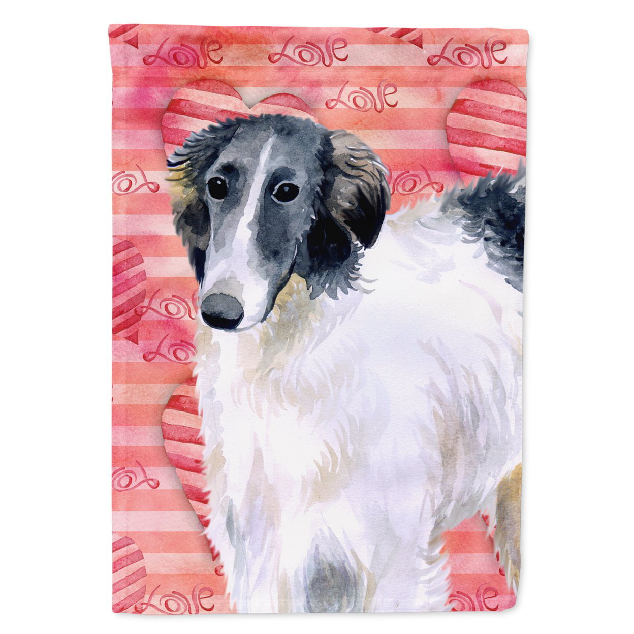 Borzoi Love Flag - Garden Size