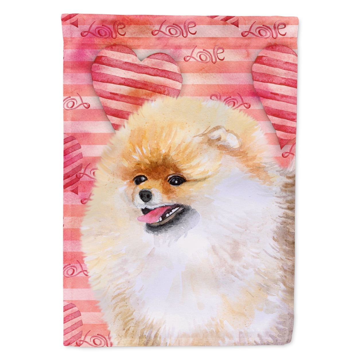 Pomeranian Love Flag - Garden Size