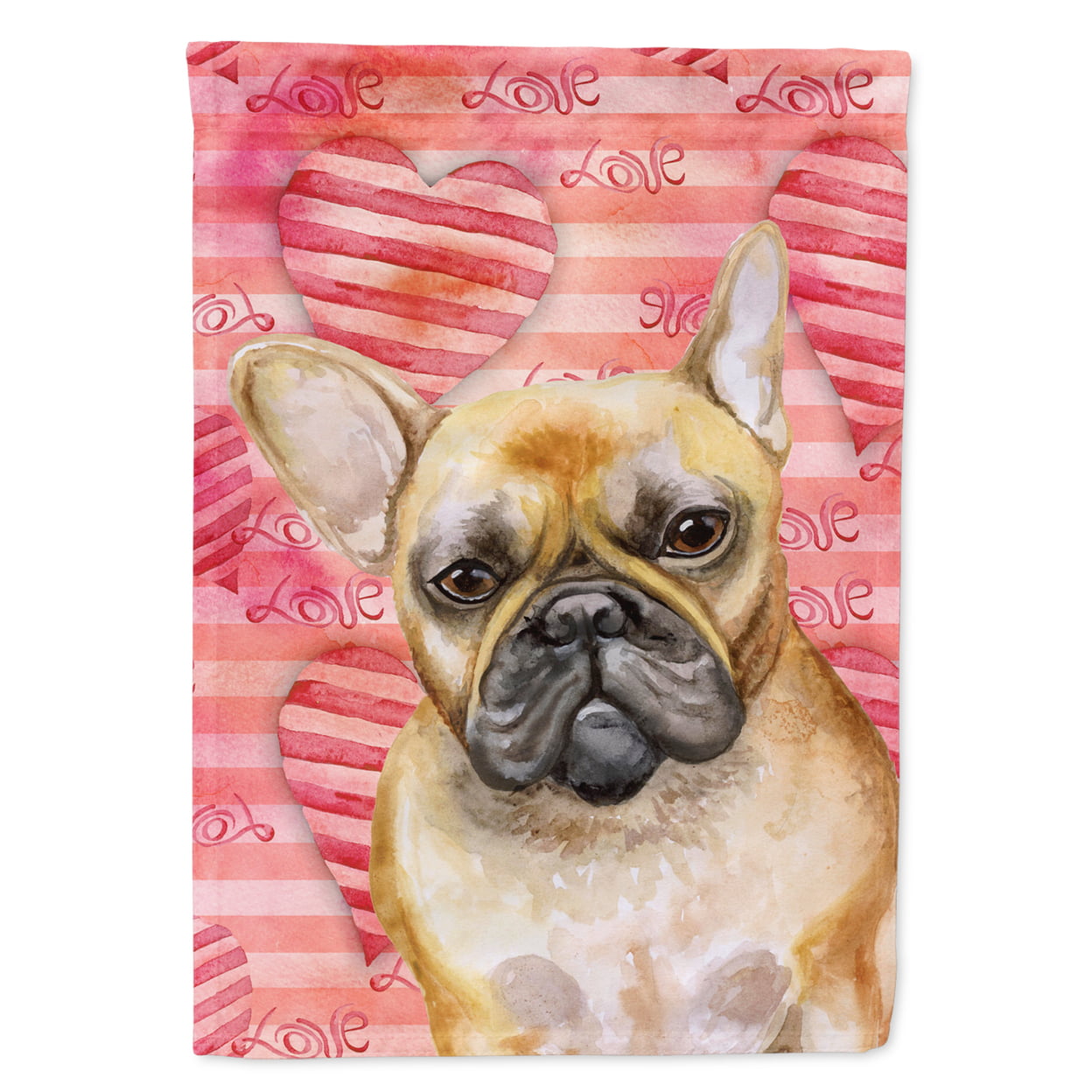 French Bulldog Love Flag - Garden Size
