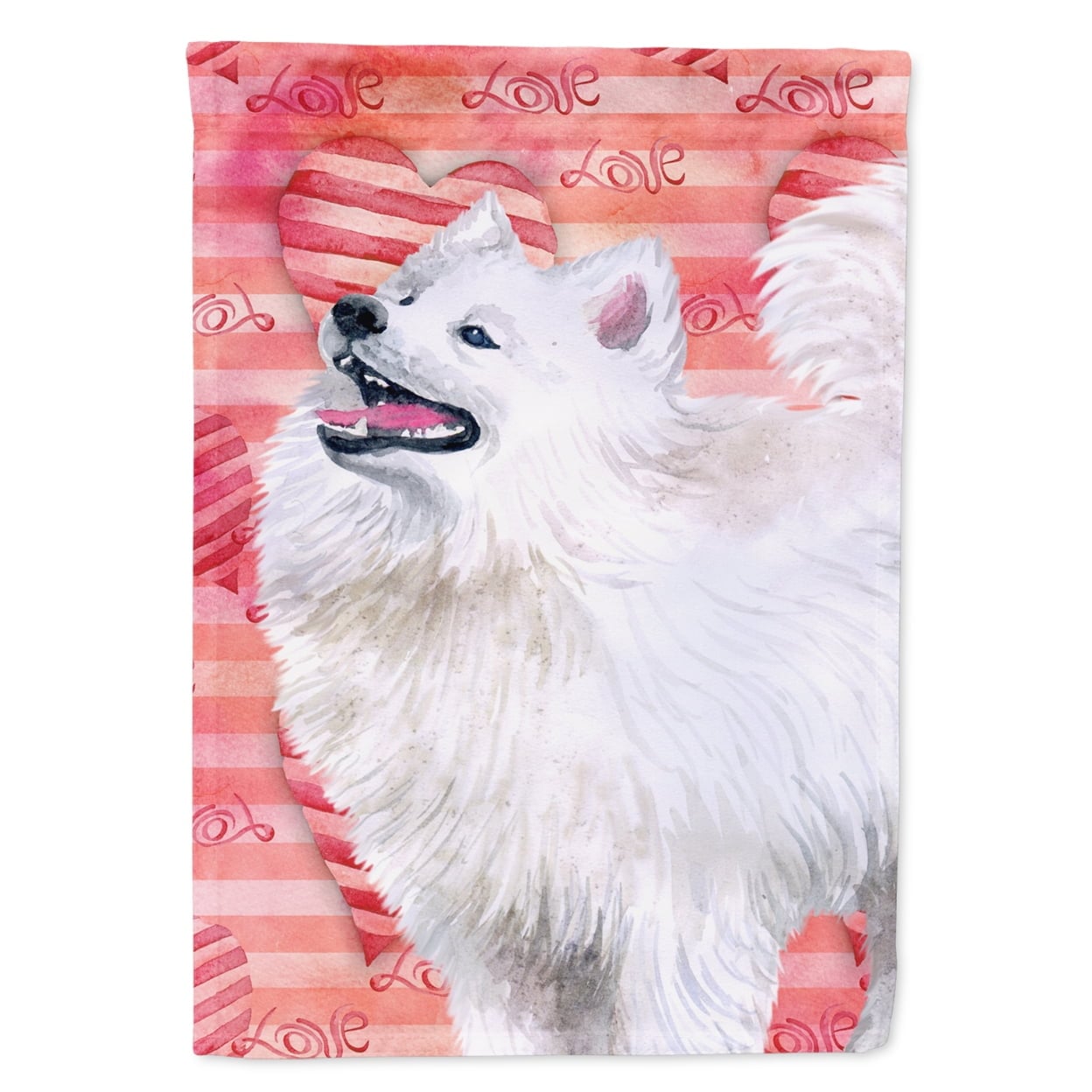Samoyed Love Flag - Garden Size