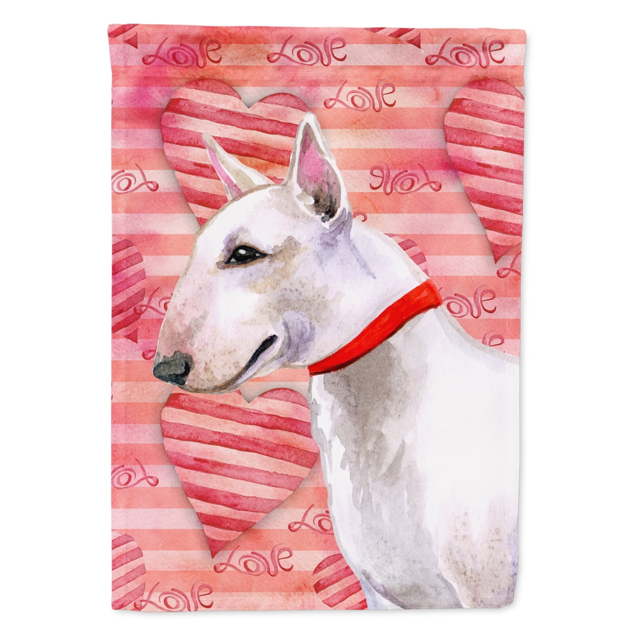 Bull Terrier Love Flag - Garden Size
