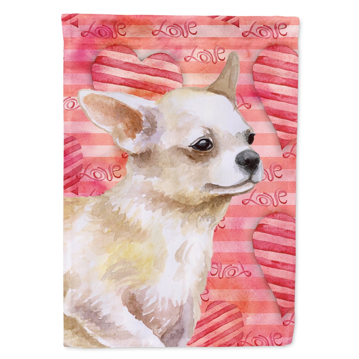 Chihuahua Leg up Love Flag - Garden Size