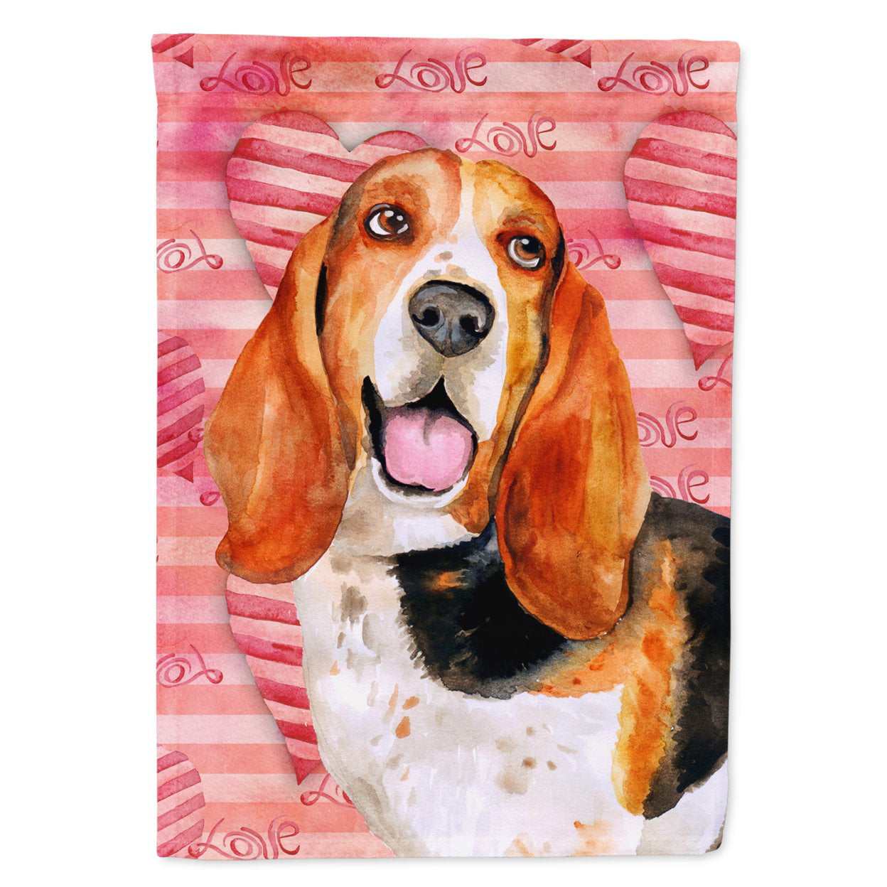 Basset Hound Love Flag - Garden Size