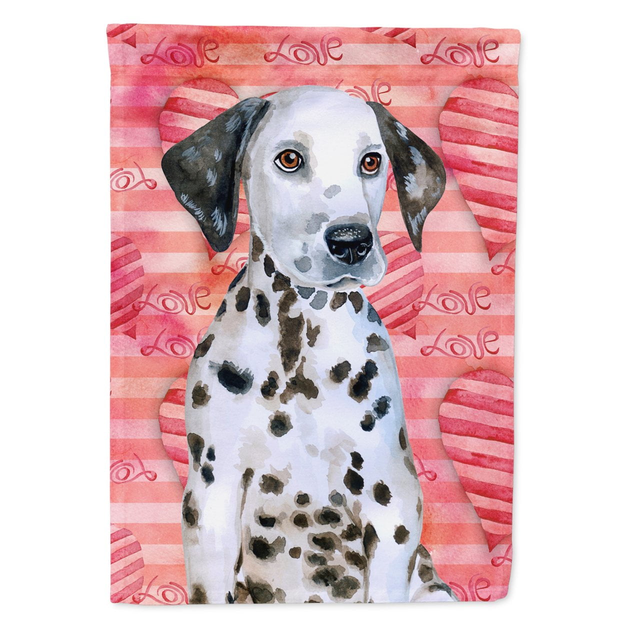Dalmatian Puppy Love Flag - Garden Size