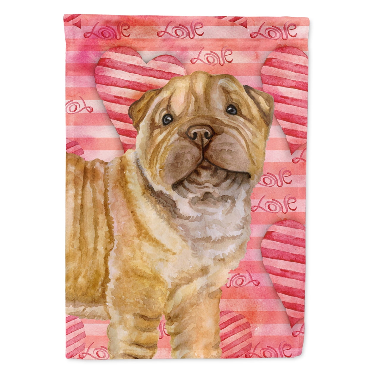 Shar Pei Puppy Love Flag - Garden Size