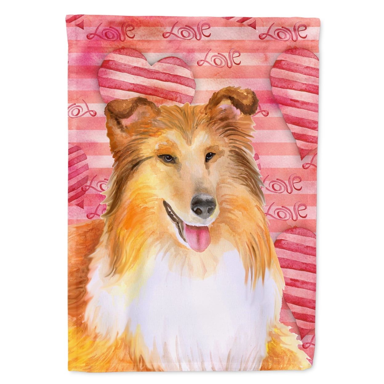 Sheltie Love Flag - Garden Size