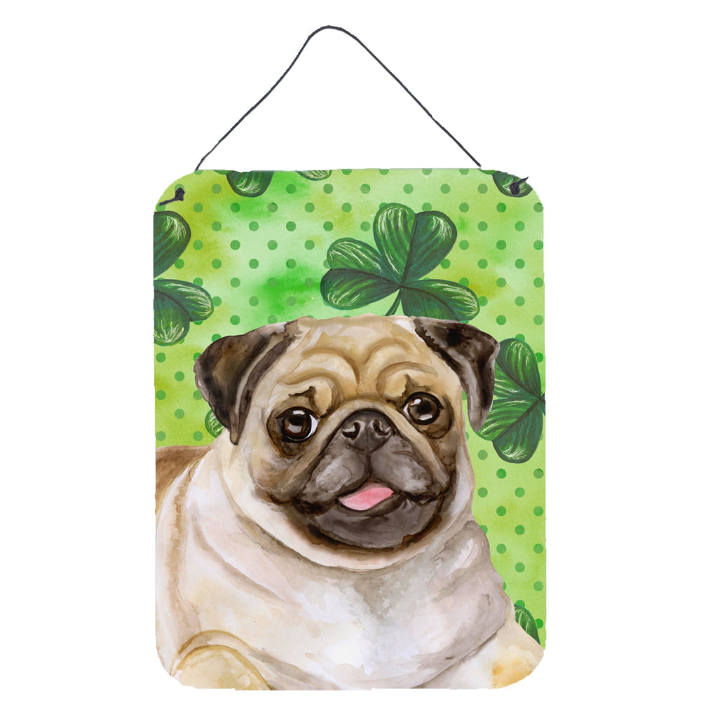 Fawn Pug St Patricks Wall or Door Hanging Prints