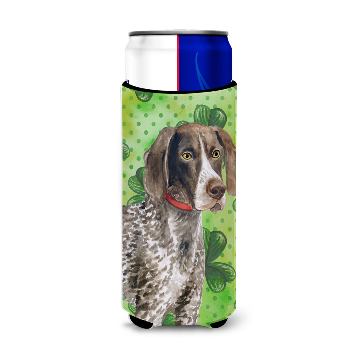 German Shorthaired Pointer St Patricks Michelob Ultra Hugger for Slim Cans