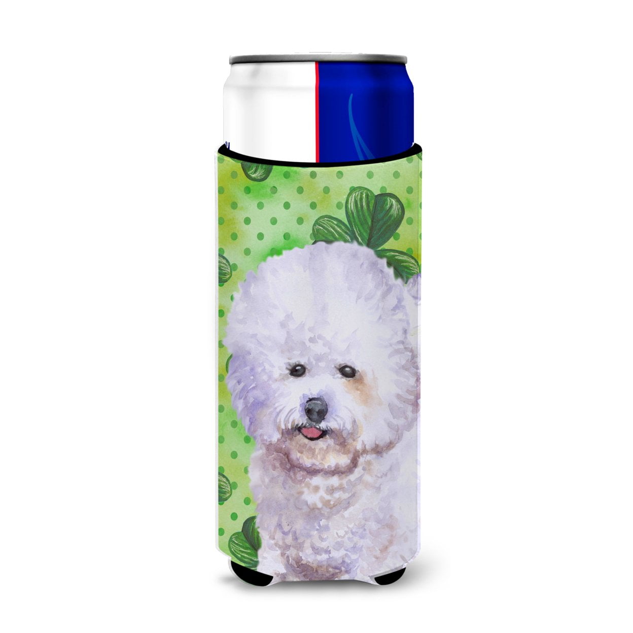 Bichon Frise St Patricks Michelob Ultra Hugger for Slim Cans
