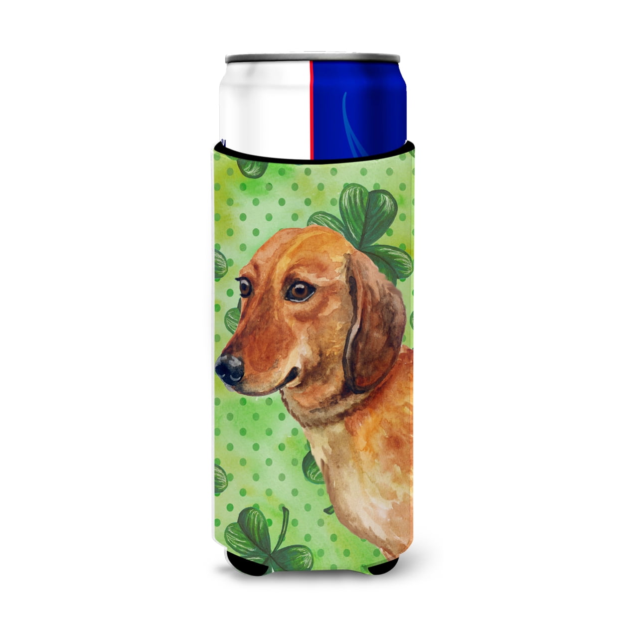 Dachshund St Patricks Michelob Ultra Hugger for Slim Cans