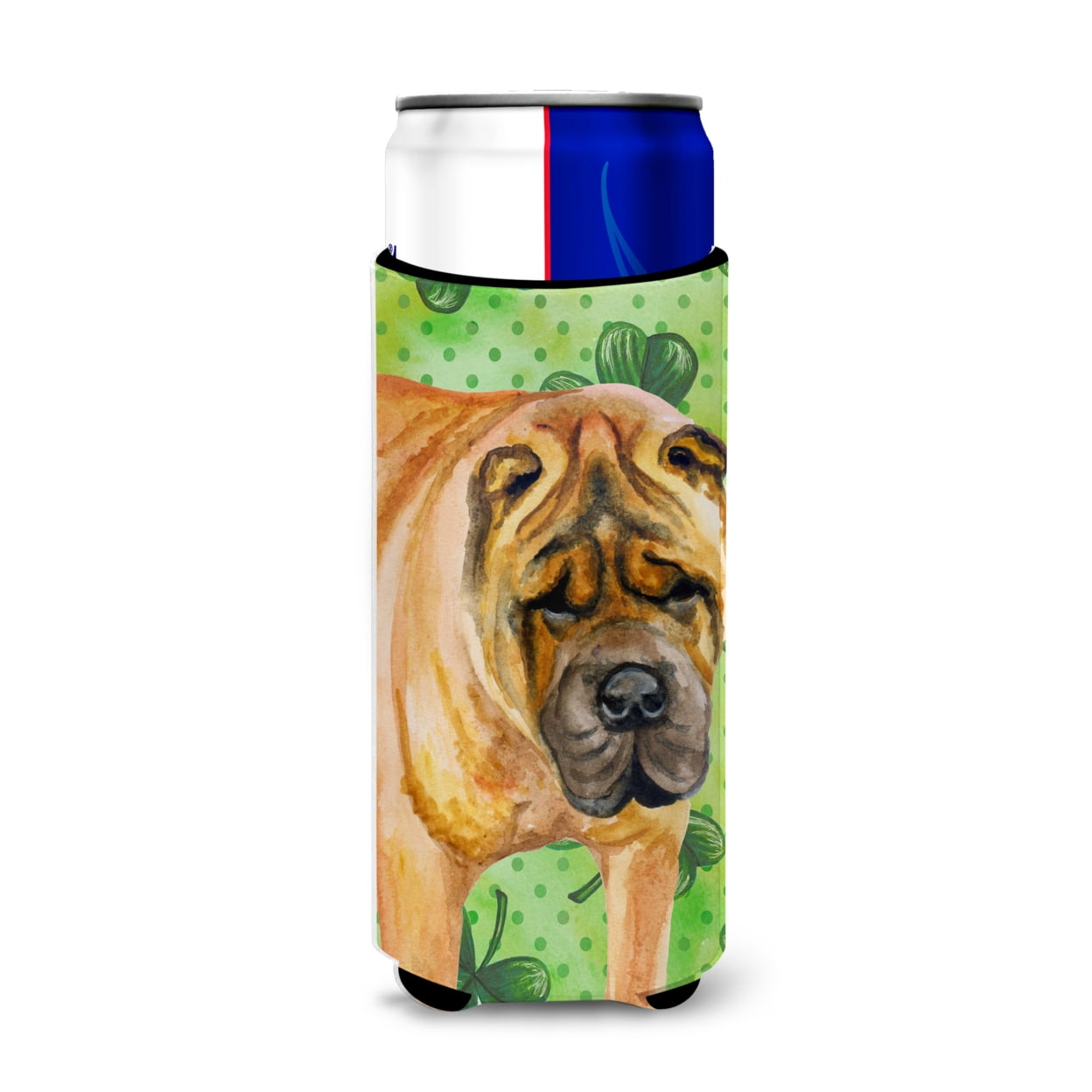Shar Pei St Patricks Michelob Ultra Hugger for Slim Cans
