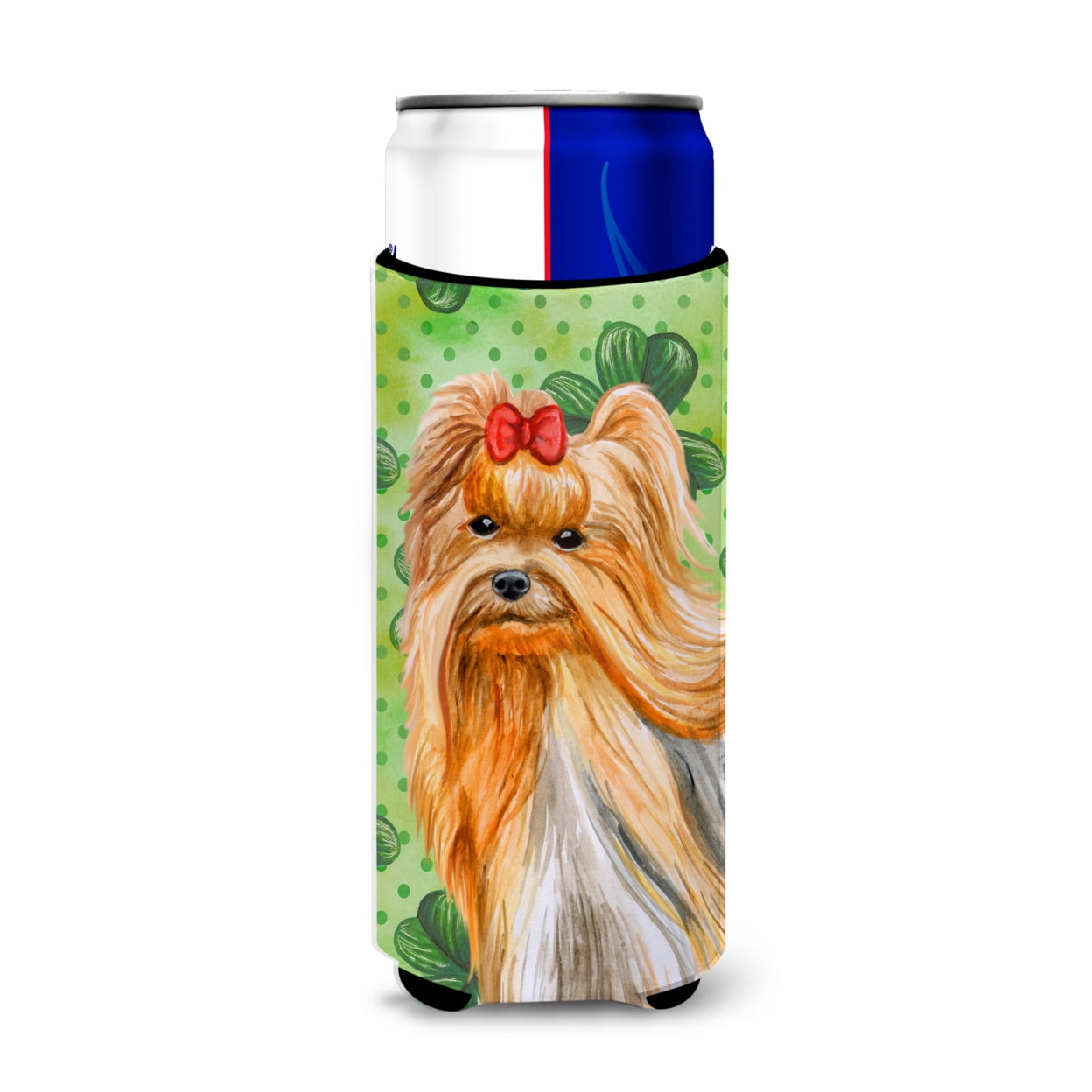 Yorkshire Terrier St Patricks Michelob Ultra Hugger for Slim Cans