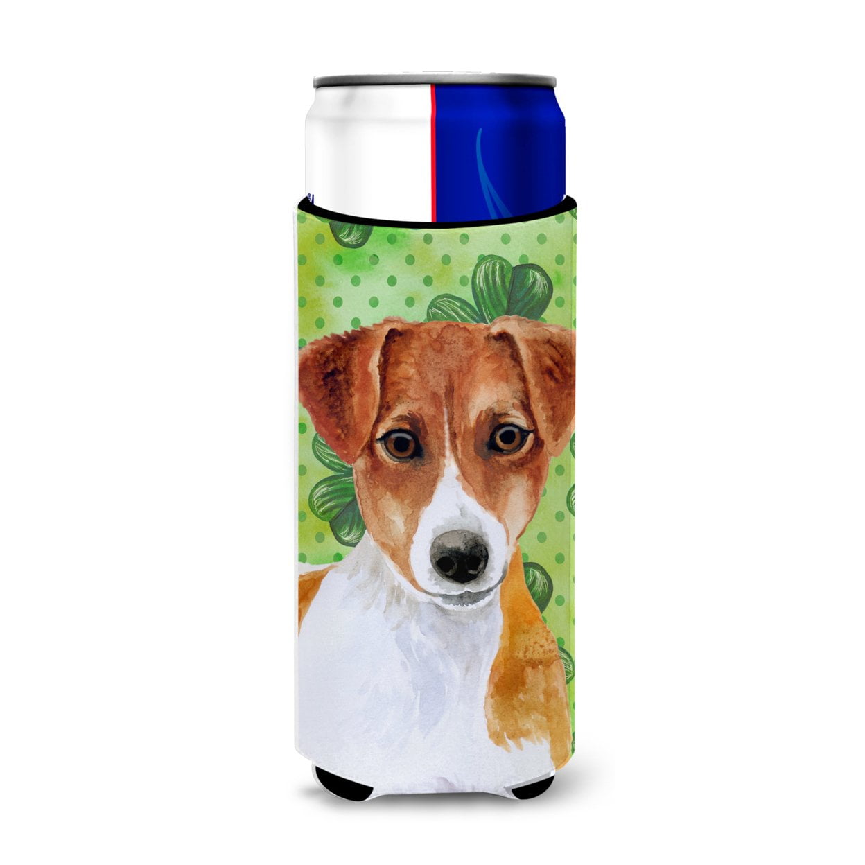 Jack Russell Terrier St Patricks Michelob Ultra Hugger for Slim Cans