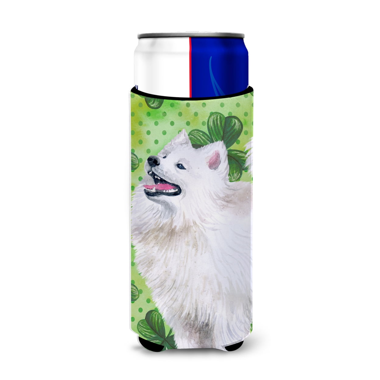 Samoyed St Patricks Michelob Ultra Hugger for Slim Cans