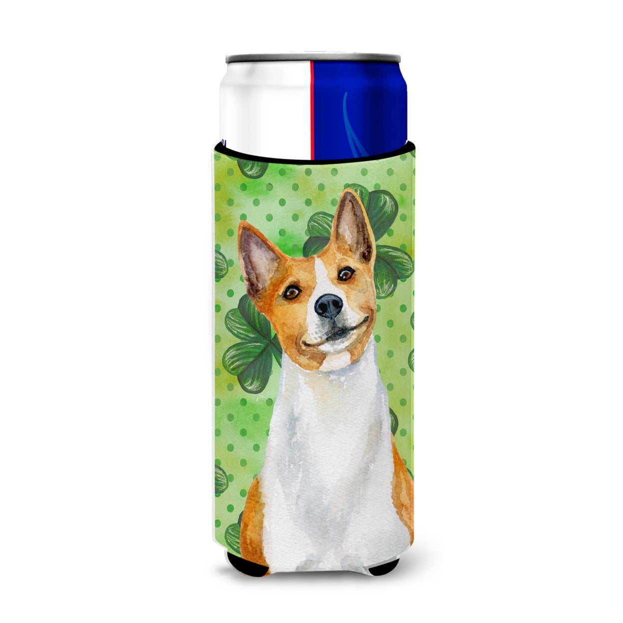 Basenji St Patricks Michelob Ultra Hugger for Slim Cans