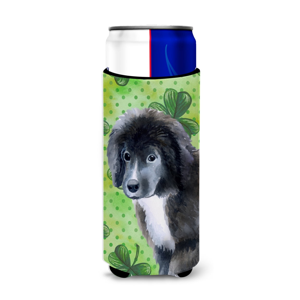 Newfoundland Puppy St Patricks Michelob Ultra Hugger for Slim Cans