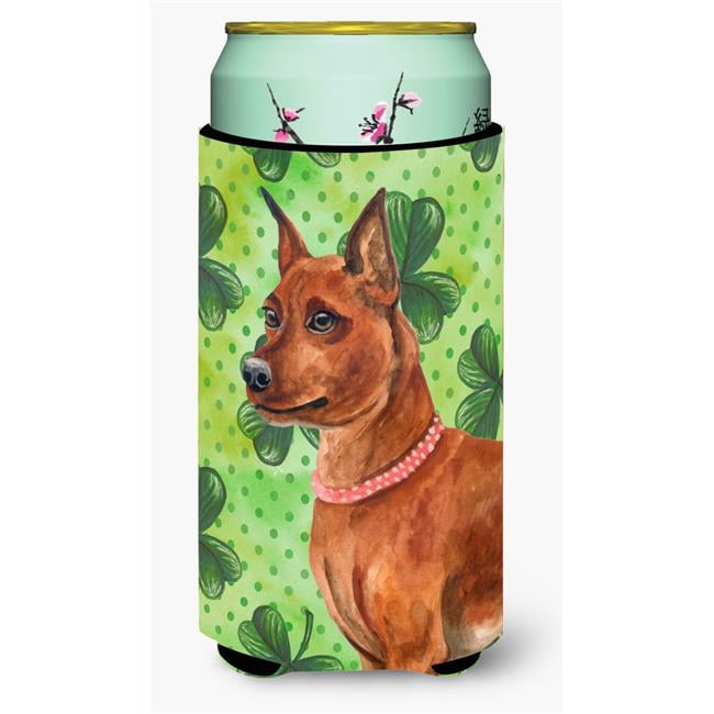 Miniature Pinscher St Patricks Tall Boy Beverage Insulator Hugger